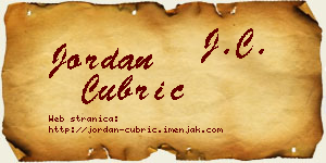 Jordan Čubrić vizit kartica